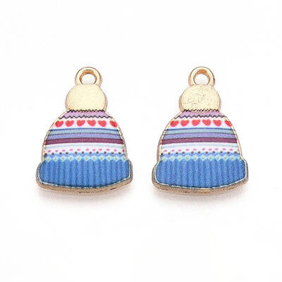 Winter Theme Printed Alloy Pendants