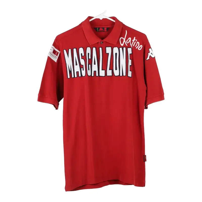 Mascalzone Kappa Polo Shirt - Small Red Cotton