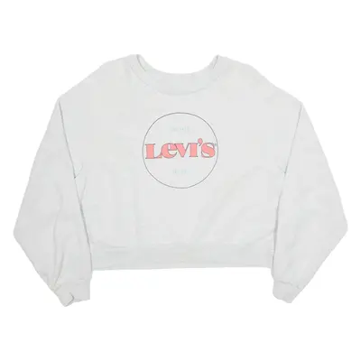 LEVI'S Cropped Womens Sweatshirt Grey S