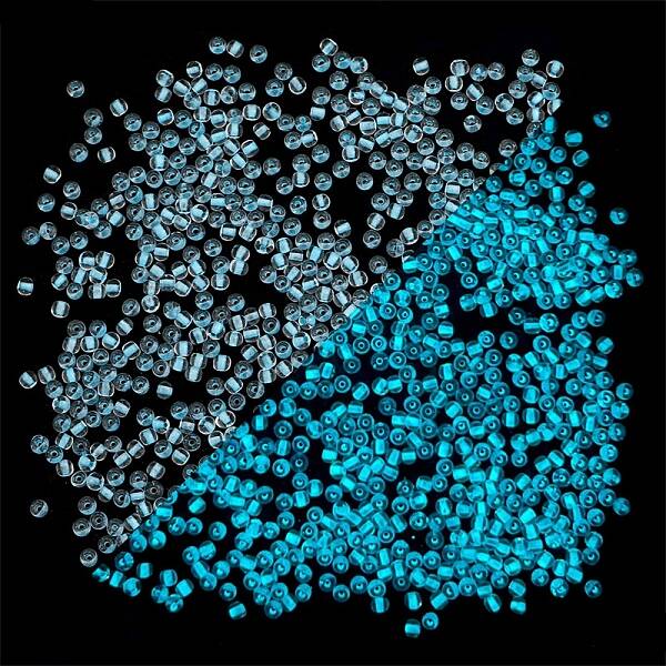 Glow in the Dark Luminous Transparent Glass Round Seed Beads