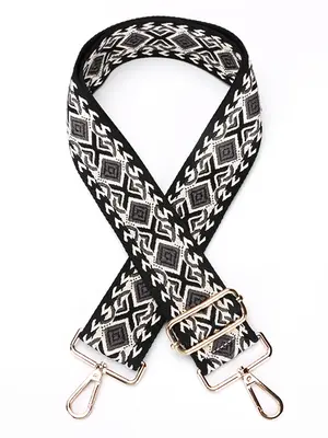 Women's Colorblock All over Print Shoulder Strap, Casual Trendy Embroidering Design Shoulder Strap, Fashionable Bag Strap for...