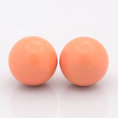 No Hole Spray Painted Brass Round Ball Beads Fit Cage Pendants