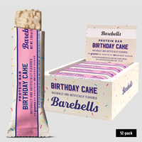 Barebells Protein Bars Birthday Cake - 12 Count, 1.9oz Bars with 20g of High Protein - White Chocolate Protein Bar with 1g of...