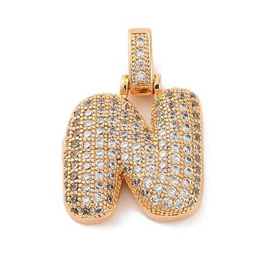 Brass Micro Pave Cubic Zirconia Pendants