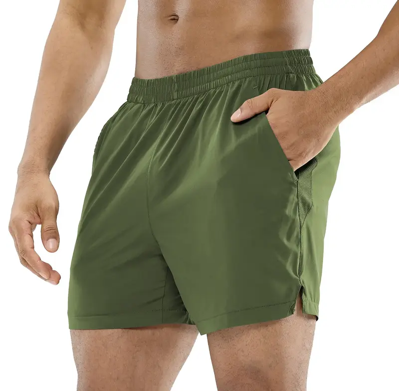 MIER Men's 5‘’ Running Shorts, Lightweight Quick Dry Comfy Breathable Elastic Waist Athletic Shorts With Drawstring, for ...