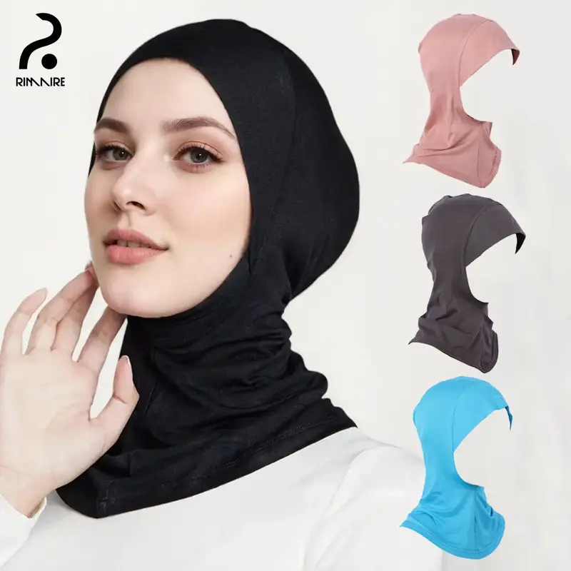RIMAIRE Adjustable Modal hijabs Turban Set Ramadan Hijab Cap Muslim Strech Undercap for Girls Premium Scarf Hat fashionable c...