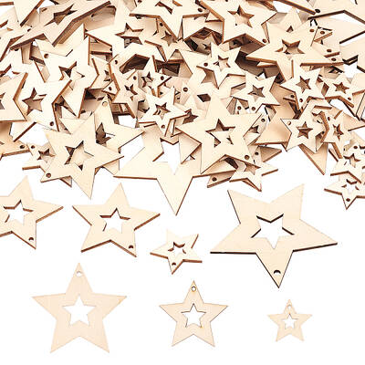 Hollow Natural Wood Pendants