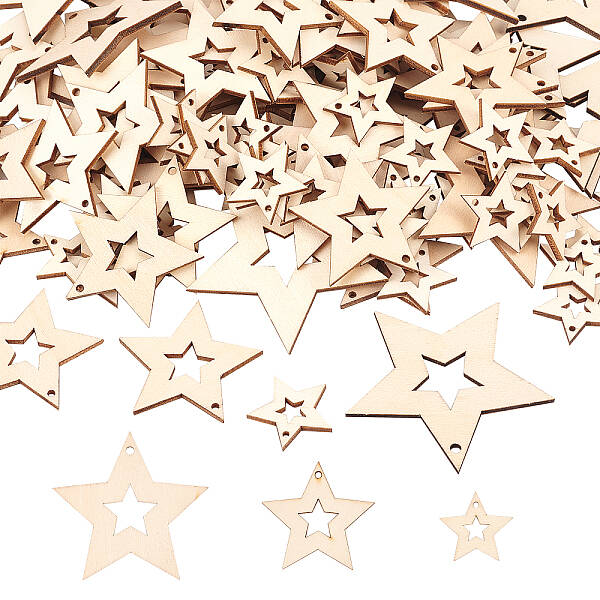 Hollow Natural Wood Pendants