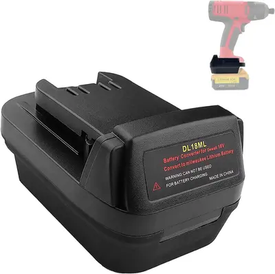 DeWalt 20V Battery Adapter for Milwaukee M18 tool: Seamless Compatibility and Safety Features lithium battery converter(Bare ...