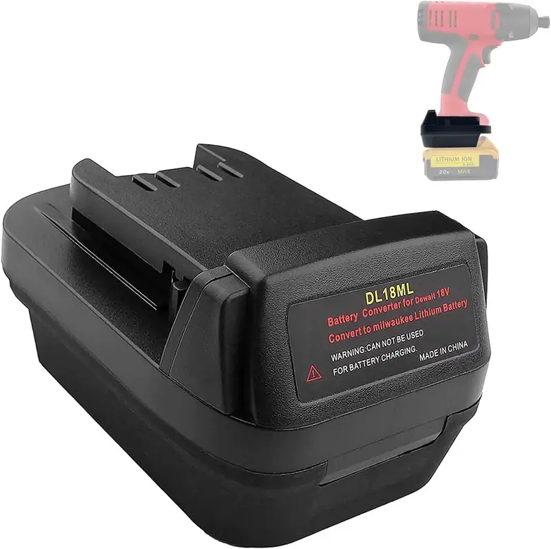 DeWalt 20V Battery Adapter for Milwaukee M18 tool: Seamless Compatibility and Safety Features lithium battery converter(Bare ...