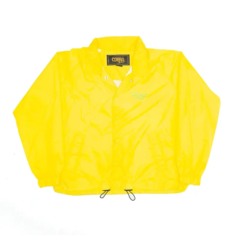 COBRA Honor Flight Veteran Yellow Hooded Nylon Coach Jacket Mens M