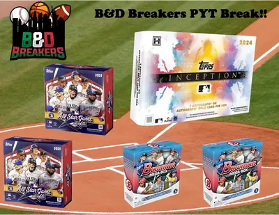 1x 2024 Topps Inception hobby box & 2x 2025 Bowman mega boxes & 2x 2025 Topps All Star Game mega boxes - PYT break - 5 total ...