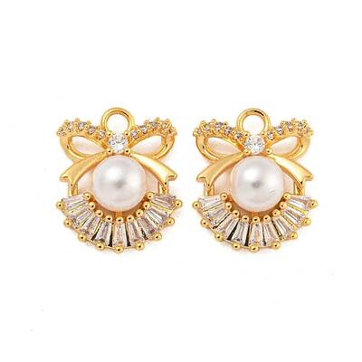 Brass Micro Pave Cubic Zirconia Pendants