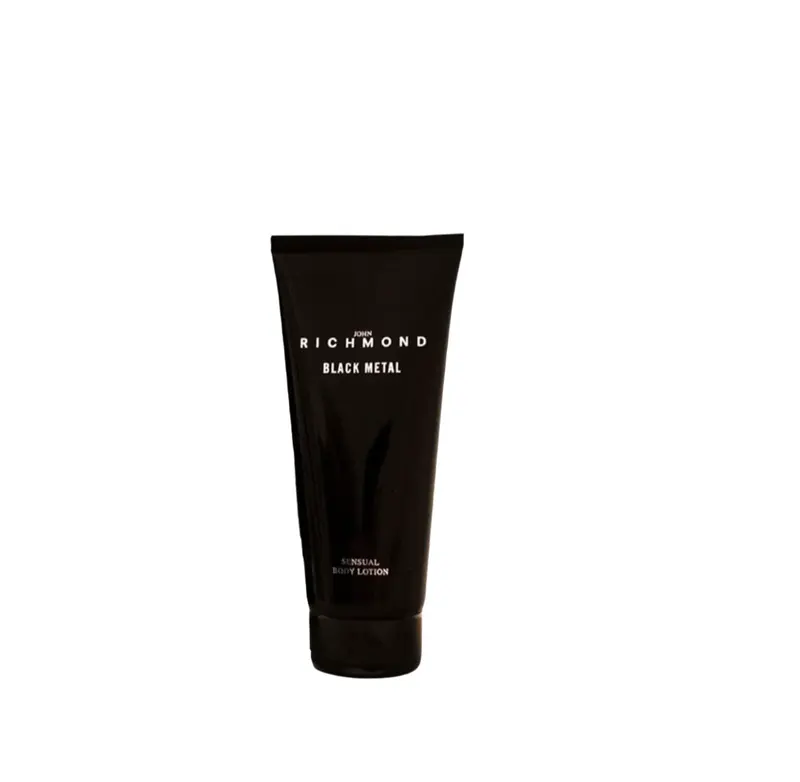 John Richmond, black metal, natural, moisturizing, body lotion, 200ml