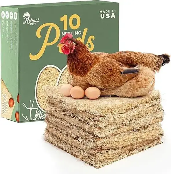 Nesting Pads for Chicken Coop - Chicken Coop Accessories 10pc 13 x 13 Bedding for Chickens