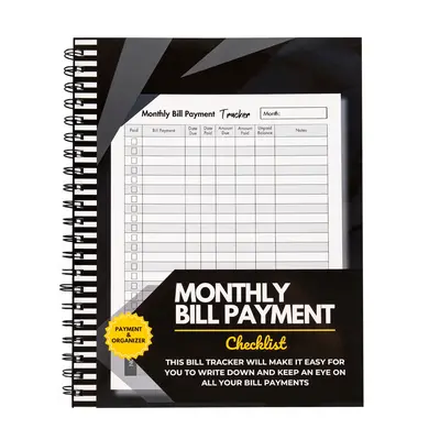 Efficient Finance Organizer Notebook Monthly Bill Payment Tracker 8.5x11 Inch 108 Pages Premium Paper Money Management Checkl...
