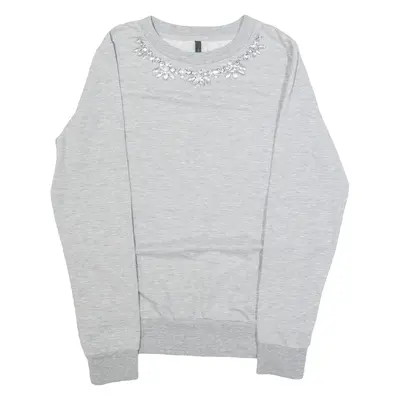 BENETTON Womens Sweatshirt Grey XS