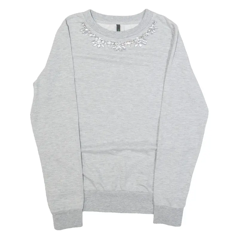 BENETTON Womens Sweatshirt Grey XS