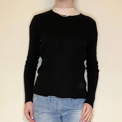 Top Tee Jumper - Small Black Cashmere