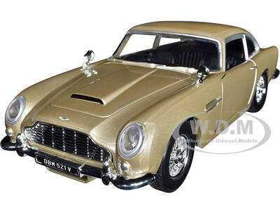 Aston Martin DB5 RHD (Right Hand Drive) Gold Metallic Timeless Legends Series 1/24 Diecast Model Car by Motormax