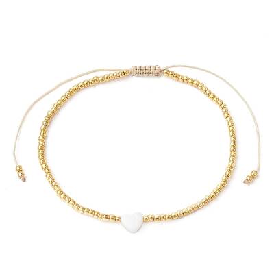 Natural Pearl & Seed Braided Bead Bracelets