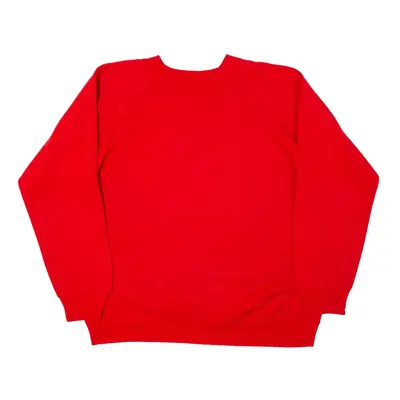 HANES HER WAY Sweatshirt Red 90s Womens L