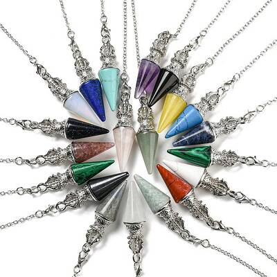 Gemstone Pointed Dowsing Pendulums