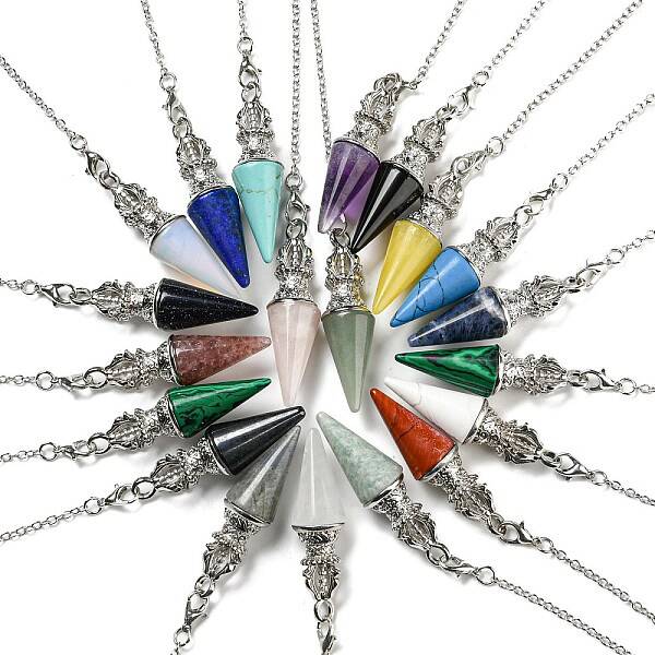 Gemstone Pointed Dowsing Pendulums