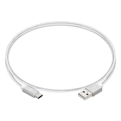 38903 Monoprice Palette Series USB 2.0 USB-C to USB-A Charge and Sync Nylon-Braid Cable 1.5ft White