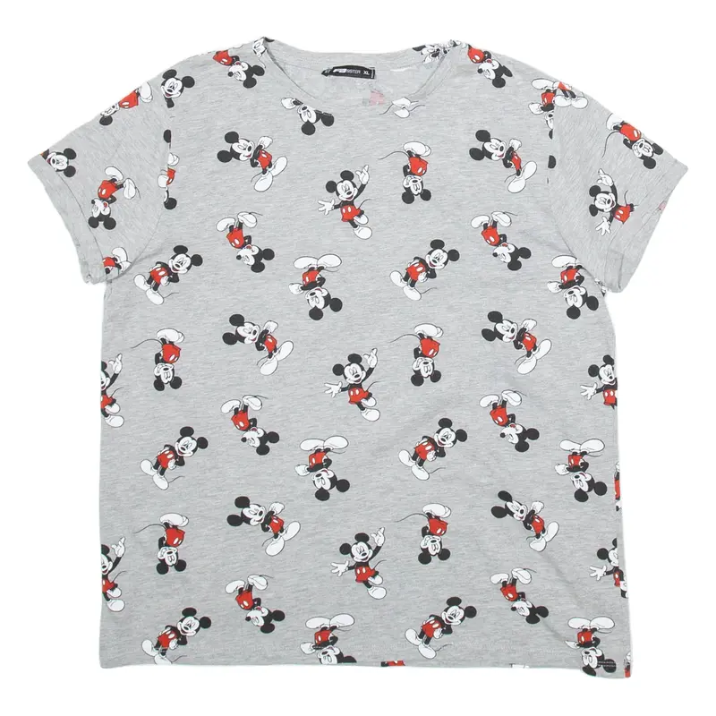 FBSISTER Mickey Mouse Womens T-Shirt Grey XL