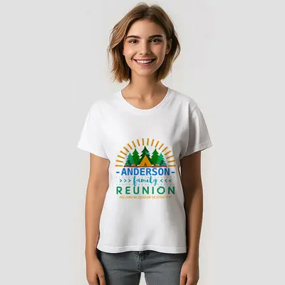 Camping Trip Family Reunion Custom Name T-Shirt