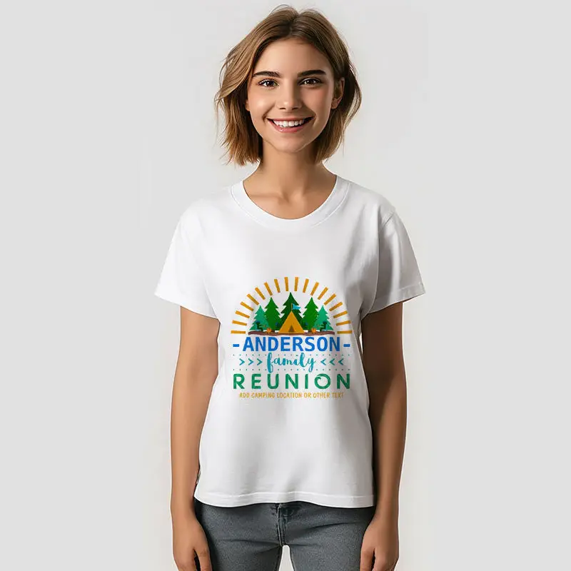 Camping Trip Family Reunion Custom Name T-Shirt