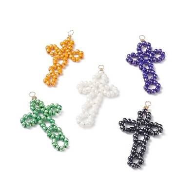 Glass Seed Beaded Big Pendants