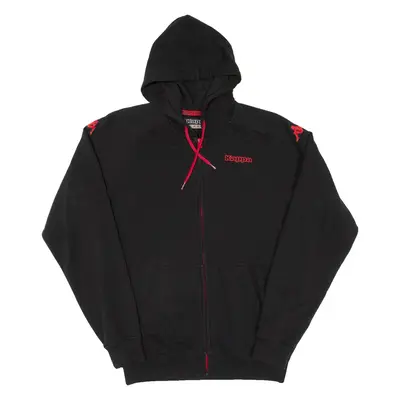 KAPPA Mens Black Hoodie Full Zip L