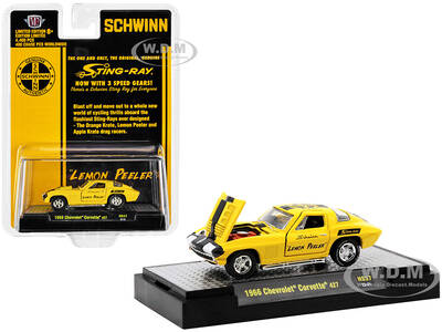 1966 Chevrolet Corvette 427 68 Yellow with Black Stripes and Graphics \