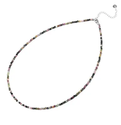 Agato POL-N09/47L Colorful Tourmaline Beads Mineral Necklace