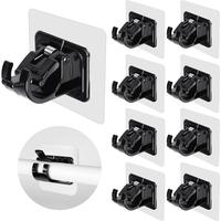 Curtain Rod Brackets No Drilling, 8 PACK Self Adhesive Curtain Rod Holder Hooks, Hangers for Bathroom Kitchen Home Bathroom &...