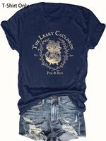 Women's Letter Print Round Neck Tee, Casual Short Sleeve Crew Neck T-Shirt for Summer, Fashion Women's Top for Daily Wear, Wo...