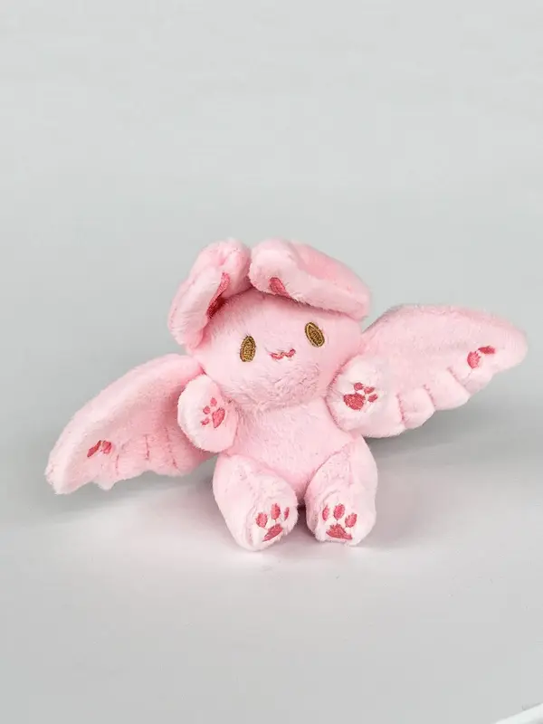 Cute Cartoon Rabbit Design Plush Bag Charm, with Bat Wing, Creative Animal Design Plush Pendant, Bag Charm for Women & Men, F...
