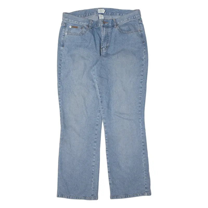 CALVIN KLEIN JEANS Womens Jeans Blue Regular Straight Stone Wash W34 L30
