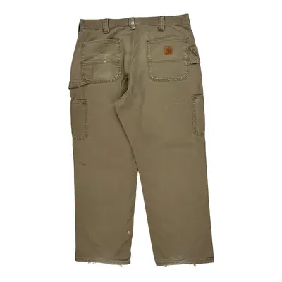 Carhartt Carpenter Trousers - 36W 29L Khaki Cotton | Size: 36″ waist