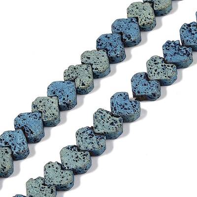 Electroplated Natural Lava Rock Beads Strands