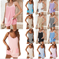 Womens Tennis Athletic Dress Mini Romper Dress with Built in Shorts Summer Vacation Outfits