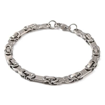 Tarnish Resistant 201 Stainless Steel Byzantine Chain Bracelets