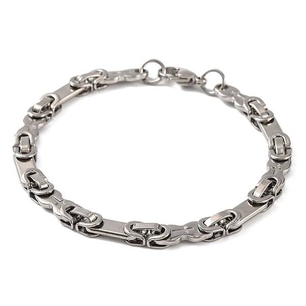 Tarnish Resistant 201 Stainless Steel Byzantine Chain Bracelets