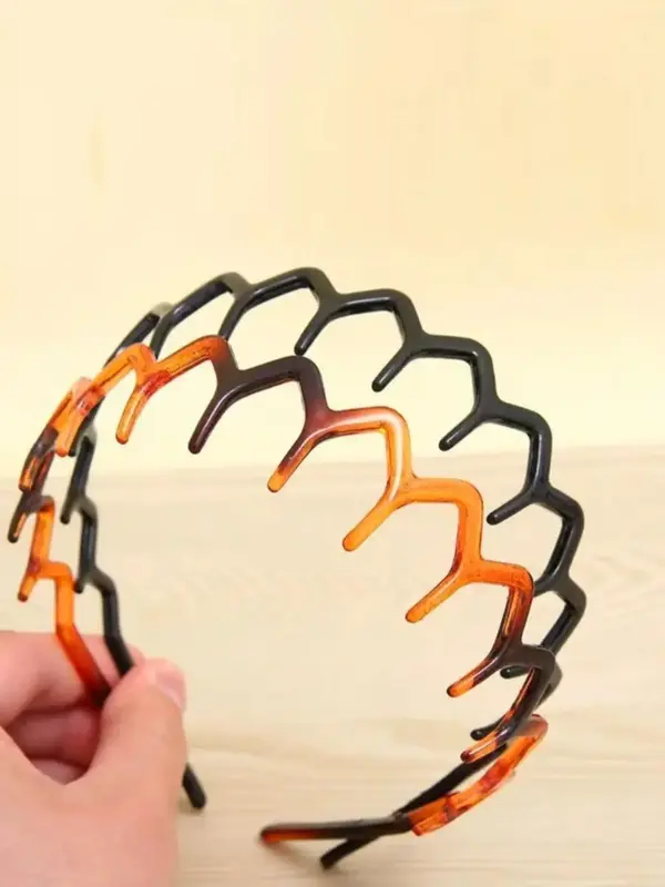 Women's Simple Style Plain Color Headbands with Comb Tooth Design, Summer Outfits 2024 Trendy Cute Headbands, Fashionable Hai...