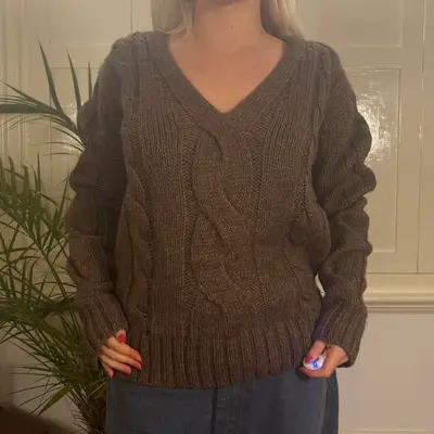 Upstream Jumper - Large Brown Wool Blend
