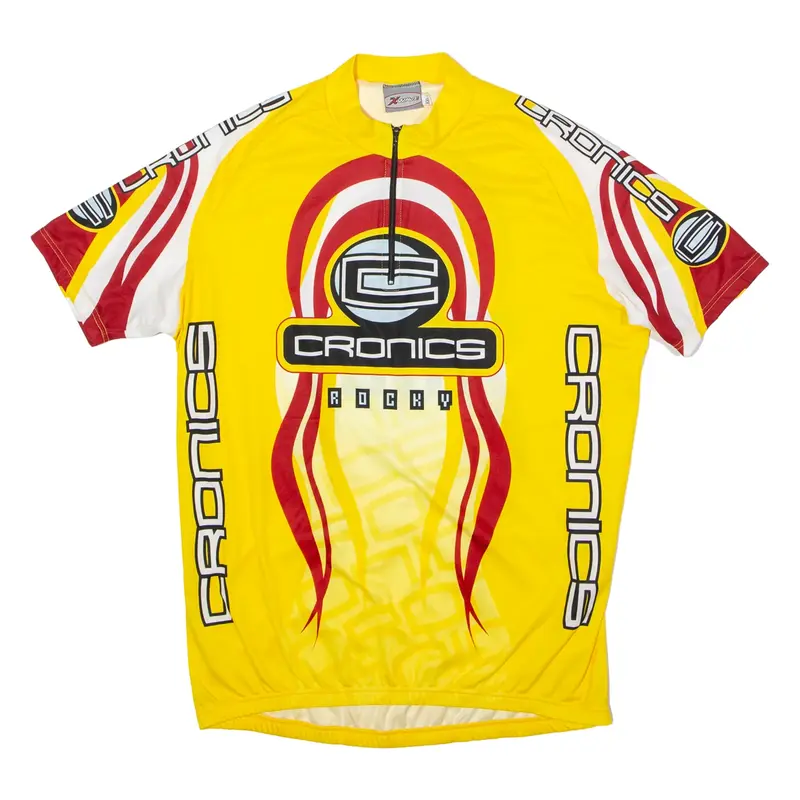 XWAVE Cronics Rocky Cycling Mens Jersey Yellow 1/4 Zip 2XL