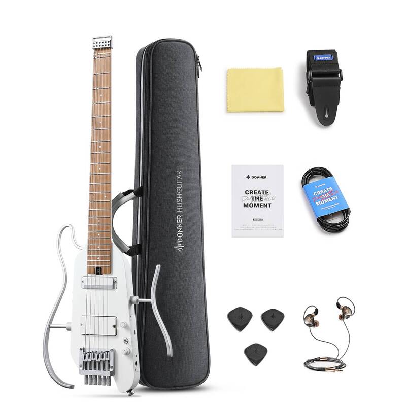 Donner HUSH™ X PRO Electric Guitar - White / Guitar