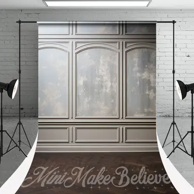 Retro Grey Gypsum Line Wall Photography Backdrop - Aperturee